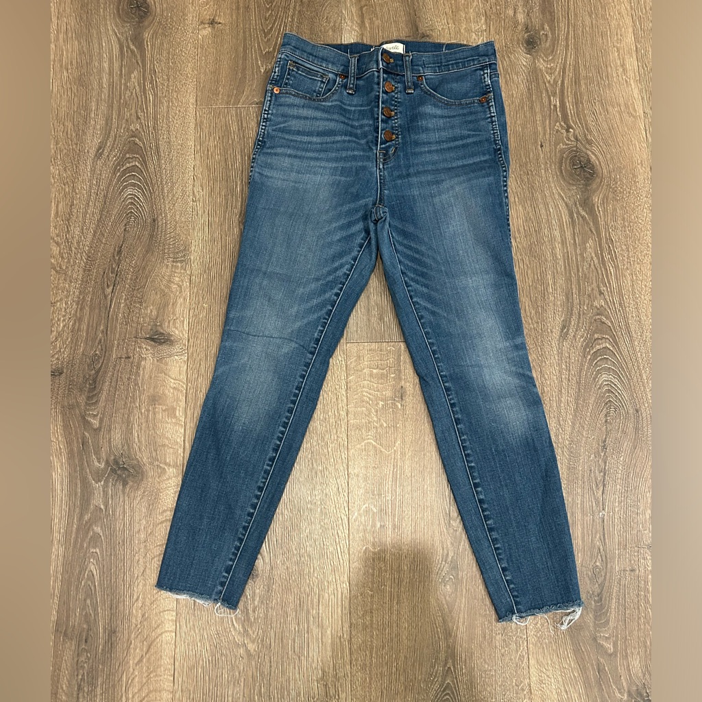 Madewell 10” High-Rise Skinny Crop With Button Fly Size 29